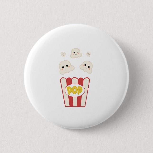 Cute Kawaii Popcorn Knapp (Framsida)