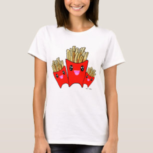 Cute kawaii Potatis Fransk fries foodie Fast food T Shirt