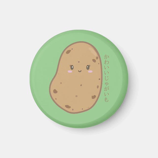 Cute Kawaii Potato Japanska Magnet (Framsidan)