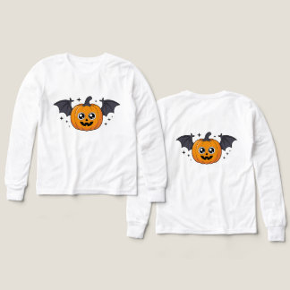 Cute Kawaii Pumpkin Fladdermus Halloween PNG T Shirt