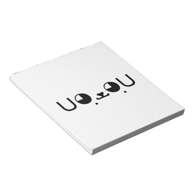 Cute Kawaii Puppy Hund Japanska Kaomoji Emoticon Anteckningsblock (Vinklad)