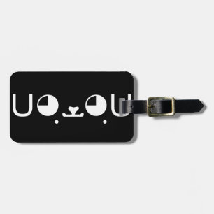 Cute Kawaii Puppy Hund Japanska Kaomoji Emoticon Bagagebricka