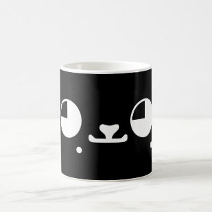 Cute Kawaii Puppy Hund Japanska Kaomoji Emoticon Kaffemugg