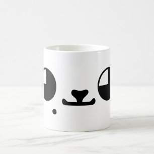 Cute Kawaii Puppy Hund Japanska Kaomoji Emoticon Kaffemugg
