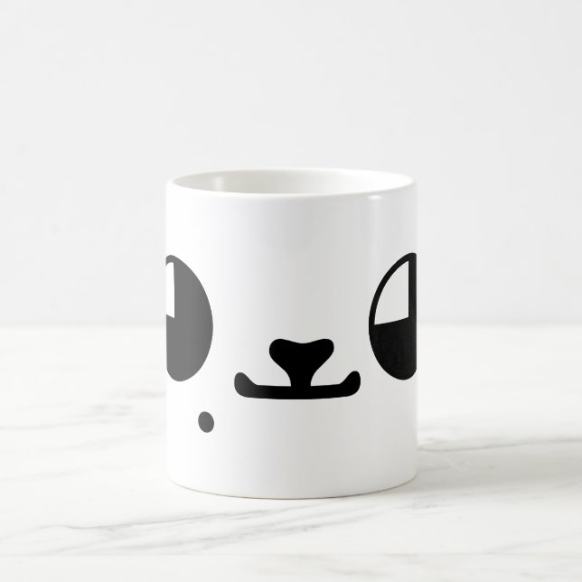 Cute Kawaii Puppy Hund Japanska Kaomoji Emoticon Kaffemugg (Center)
