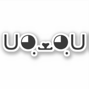 Cute Kawaii Puppy Hund Japanska Kaomoji Emoticon Klistermärken