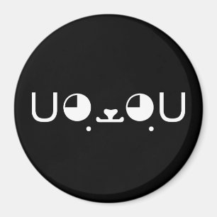 Cute Kawaii Puppy Hund Japanska Kaomoji Emoticon Magnet