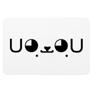 Cute Kawaii Puppy Hund Japanska Kaomoji Emoticon Magnet