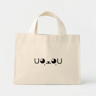 Cute Kawaii Puppy Hund Japanska Kaomoji Emoticon Mini Tygkasse