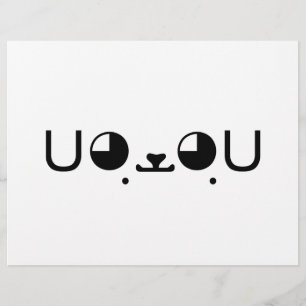 Cute Kawaii Puppy Hund Japanska Kaomoji Emoticon Reklamblad