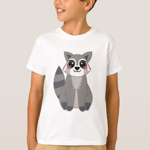 Cute Kawaii Raccoon Illustration T Shirt