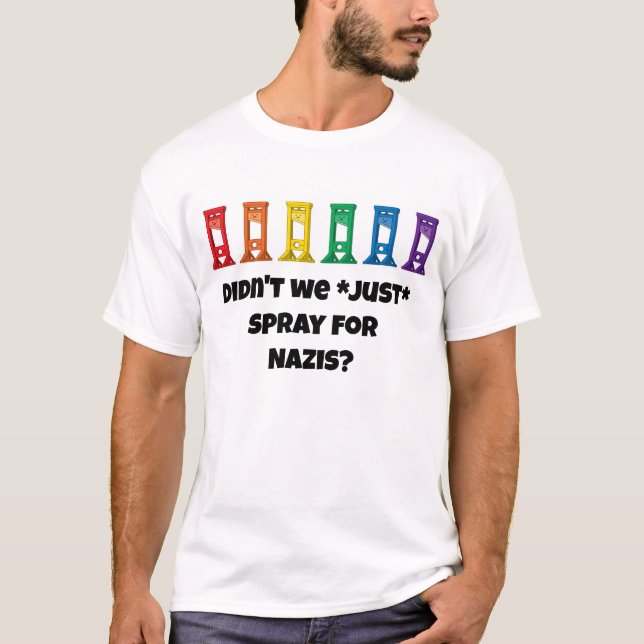 Cute Kawaii Rainbow Guillotine Army White T-Shirt (Framsida)