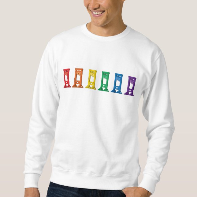 Cute Kawaii Rainbow Guillotine Pride Sweatshirt (Framsida)