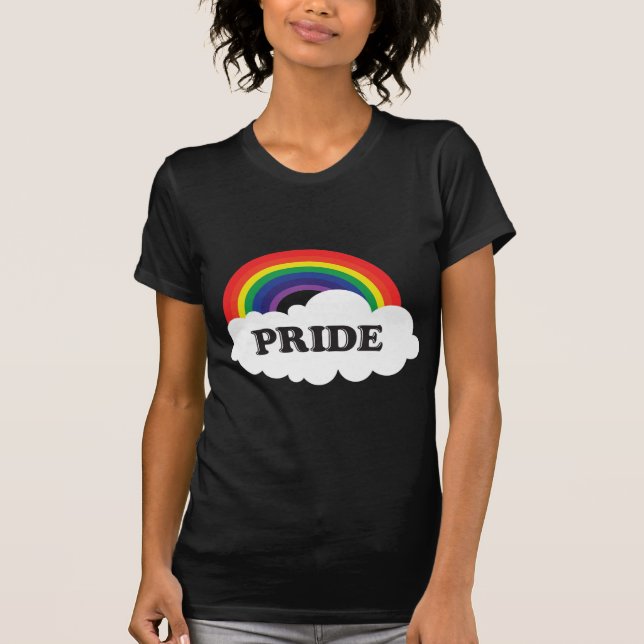 Cute Kawaii Rainbow Pride Cloud T-shirt (Framsida)