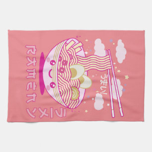 Cute Kawaii Ramen Anime Noodles Ramen Girls, Tonår Kökshandduk