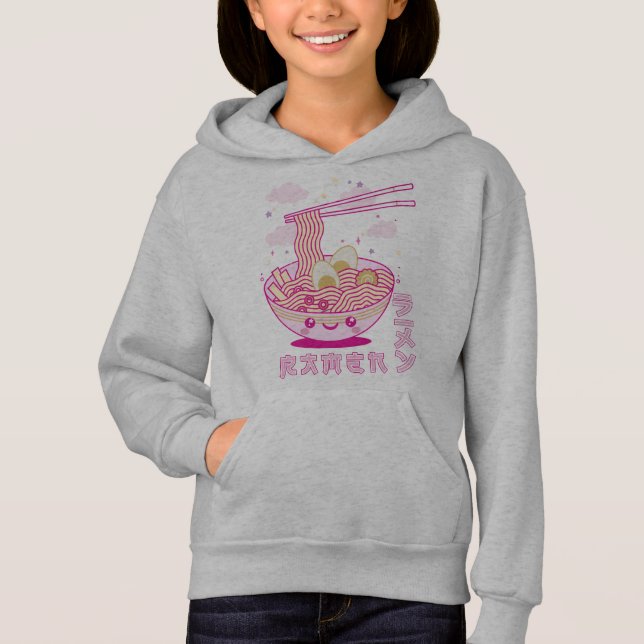 Cute Kawaii Ramen Anime Noodles Ramen Girls, Tonår T Shirt (Framsida)