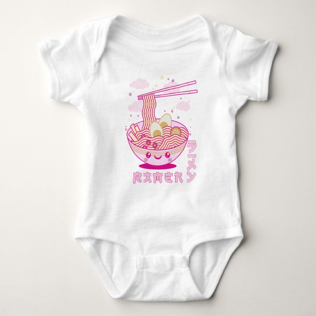 Cute Kawaii Ramen Anime Noodles Ramen Girls, Tonår T Shirt (Framsida)