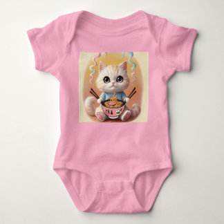 Cute Kawaii Ramen Cat Baby Bodydräkt - Adsible Noo T Shirt