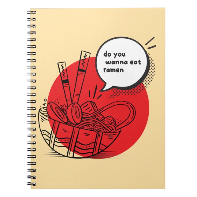 Cute Kawaii Ramen - Funny Japanese Food  Anteckningsbok (Framsidan)