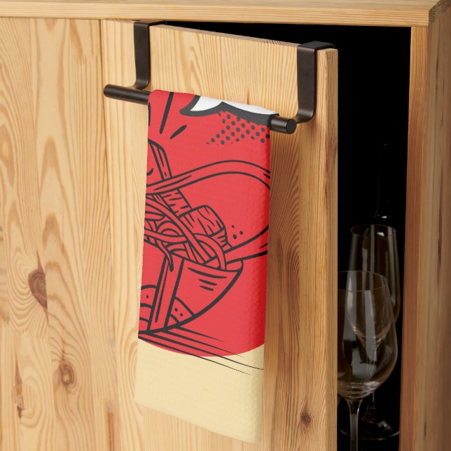 Cute Kawaii Ramen - Funny Japanese Food  Kökshandduk (Thirds Fold)