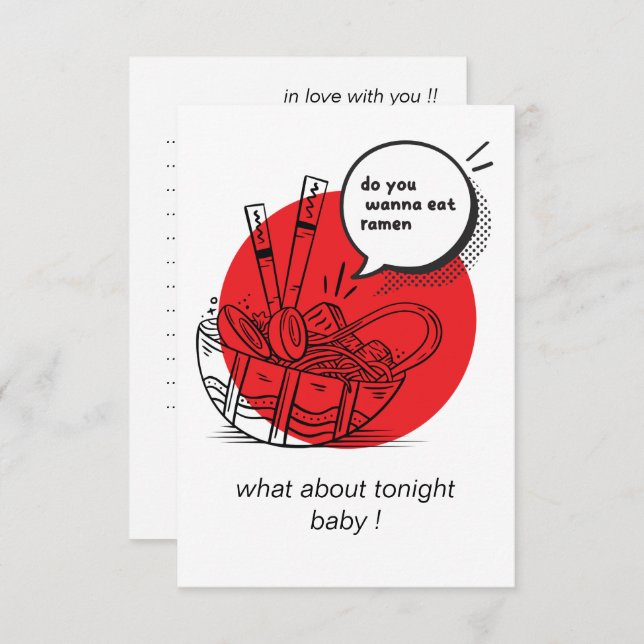 Cute Kawaii Ramen - Funny Japanese Food  Tack Kort (Fram/baksida)