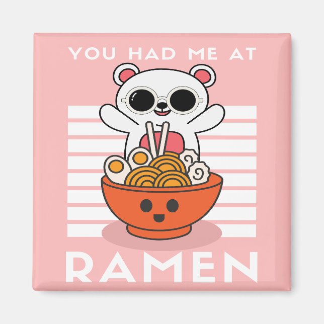 Cute Kawaii Ramen Magnet (Framsidan)