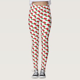Cute Kawaii Red Cherries Summer Fruit Kids Leggings