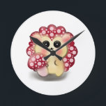 Cute Kawaii Red Mushroom Hedgehog Toadstool Art Rund Klocka<br><div class="desc">Add a touch of forest magic to your day with this incredibly cute Mushroom Hedgehog design! This adorable woodland hybrid character features a glossy red toadstool cap with pink dots and big, sweet anime-style eyes. This kawaii illustration perfectly captures the trendy cottagecore and fairycore aesthetics. It makes a wonderful gift...</div>