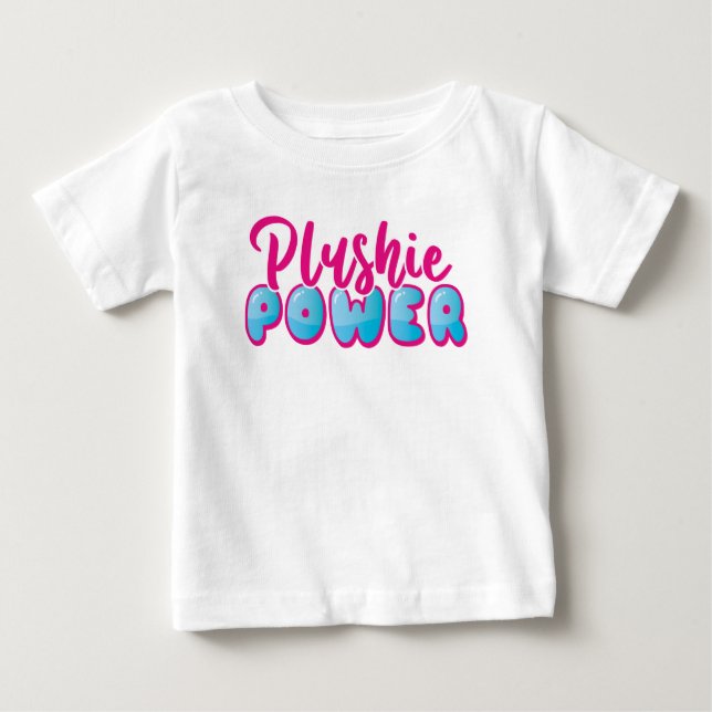Cute Kawaii Rosa Blue Plushie Power T Shirt (Framsida)