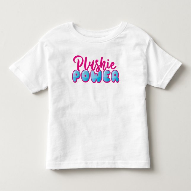 Cute Kawaii Rosa Blue Plushie Power T Shirt (Framsida)