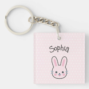 Cute Kawaii Rosa Bunny och Polka dots
