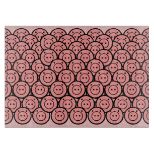 Cute Kawaii Rosa Grisar & Piglets Mönster Vector A
