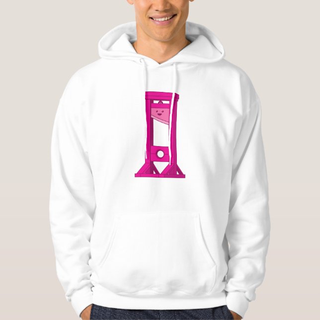 Cute Kawaii Rosa Guillotine Manar White Hoodie (Framsida)