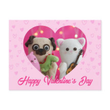 Cute Kawaii Rosa Pastel Hearts Valentine Day