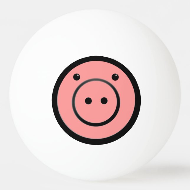 Cute Kawaii Rosa Piggy Gris Vector Art Pingisboll (Framsidan)