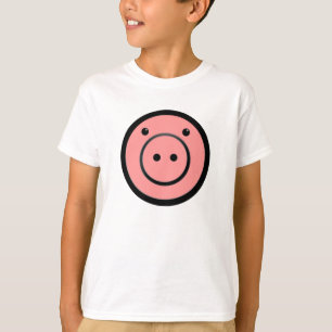 Cute Kawaii Rosa Piggy Gris Vector Art T Shirt
