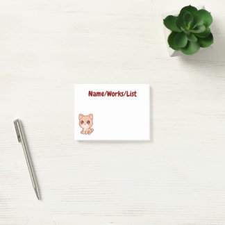 Cute Kawaii Shiba Inu Puppy Personalized Post-it Block