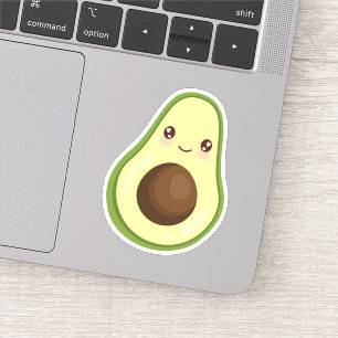 Cute Kawaii Smiling Avocado Klistermärken