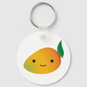 Cute Kawaii Smiling Mango Nyckelring