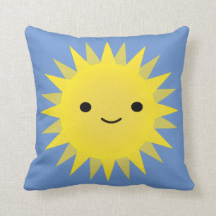 Cute Kawaii Smiling Sol Kudde
