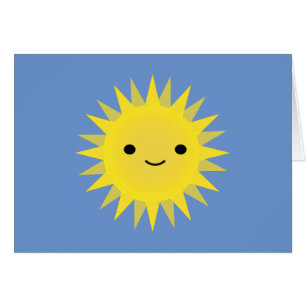 Cute Kawaii Smiling Sol OBS Kort