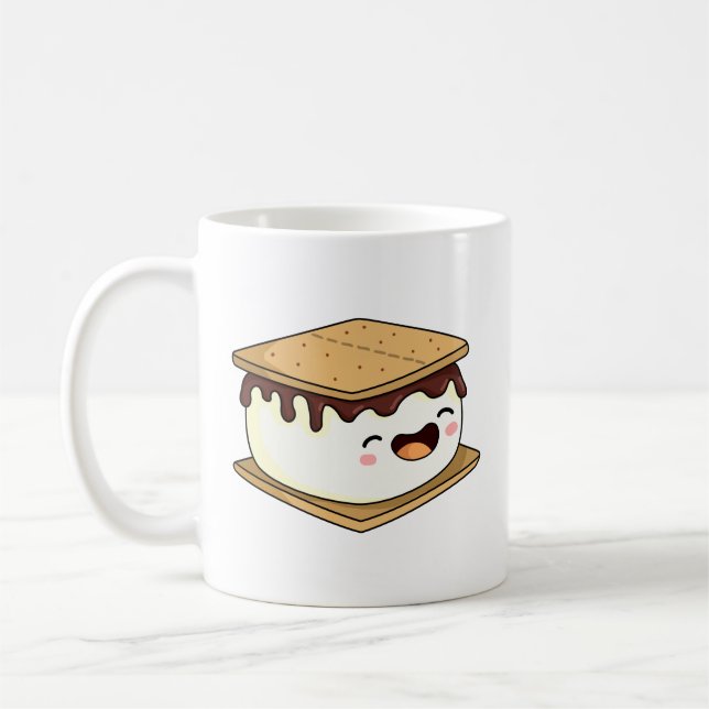 Cute Kawaii Smore Kaffemugg (Vänster)