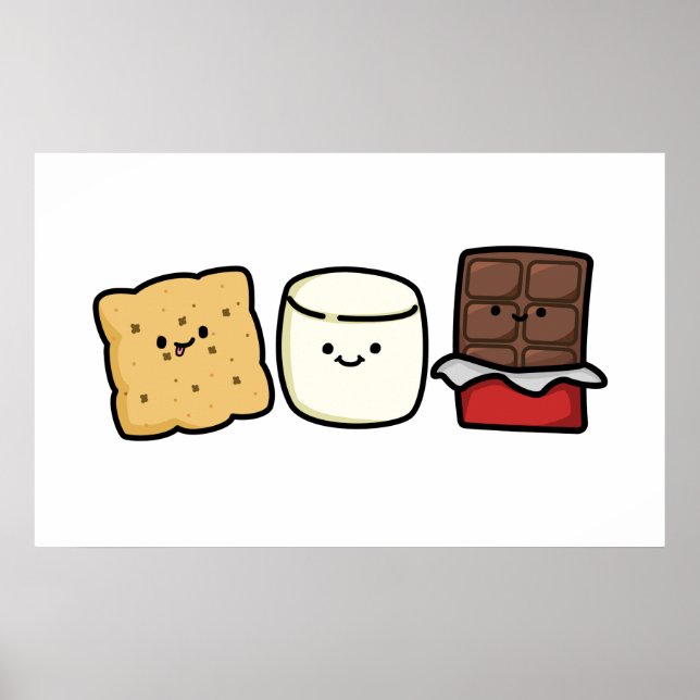 Cute Kawaii Smore Pals Poster (Framsidan)