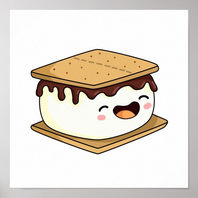 Cute Kawaii Smore Poster (Framsidan)
