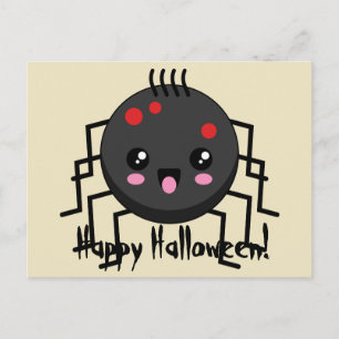 Cute Kawaii Spider Lägg till egen text Helg Vykort