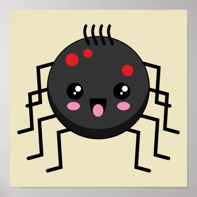 Cute Kawaii Spider Poster (Framsidan)