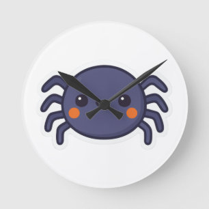 Cute Kawaii Spider Rund Klocka