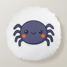Cute Kawaii Spider Rund Kudde