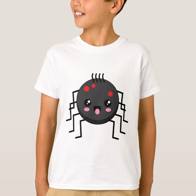 Cute Kawaii Spider T Shirt (Framsida)