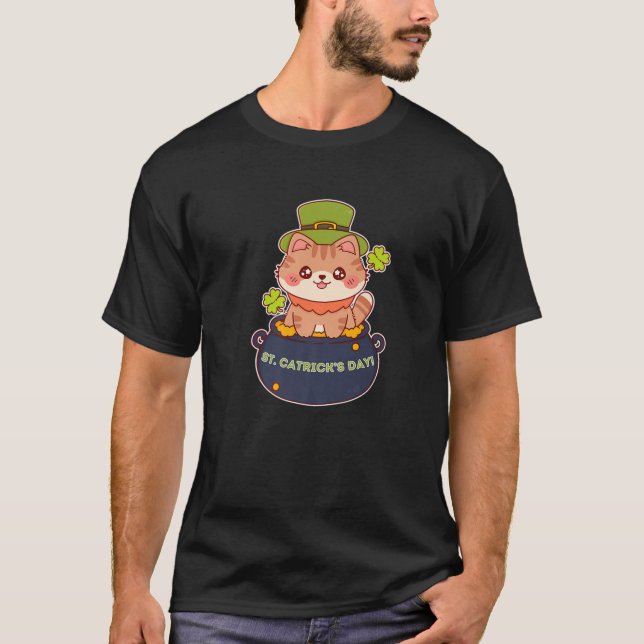 Cute Kawaii St. Catricks Day St. Patricks Day T Shirt (Framsida)